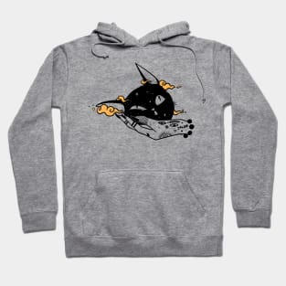 Cute Black Cat Head And Witch Hand Hoodie